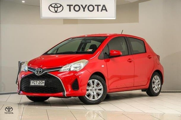 2014 Toyota Yaris Ascent in Red