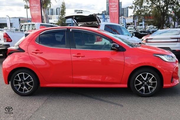 2025 Toyota Yaris ZR Hybrid in Red