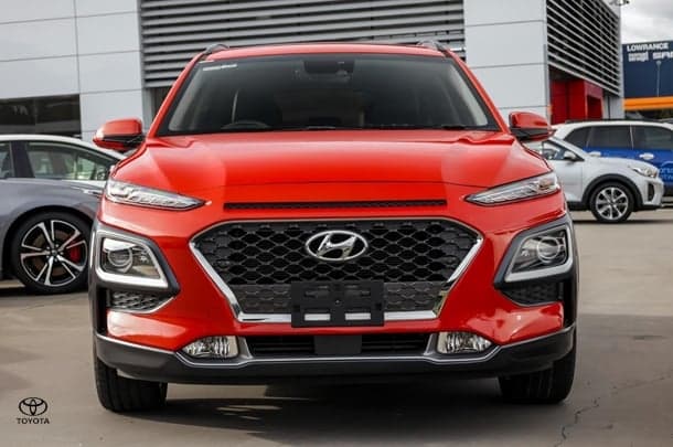 2019 Hyundai Kona Highlander in Orange