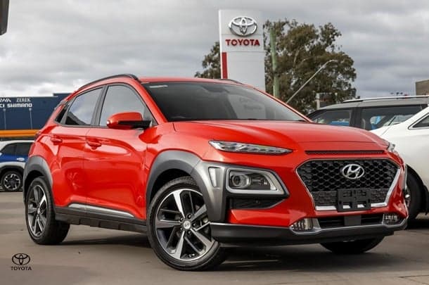 2019 Hyundai Kona Highlander in Orange