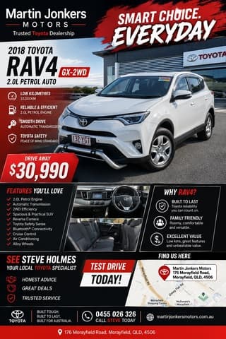 2018 Toyota RAV4 GX-2WD in White